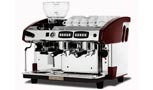 NEW ELEGANCE Control 2 GR with Grinder, red, crem international, Automatic espresso coffee machine with 2 groups