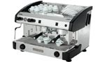 NEW ELEGANCE ulser 2GR black, crem international, Semi-automatic espresso coffee machine with 2 groups